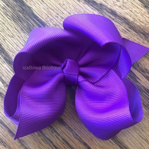 Hand Crafted Other - Violet 4" Boutique Bow   HANDCRAFTED    -kids-  (2)